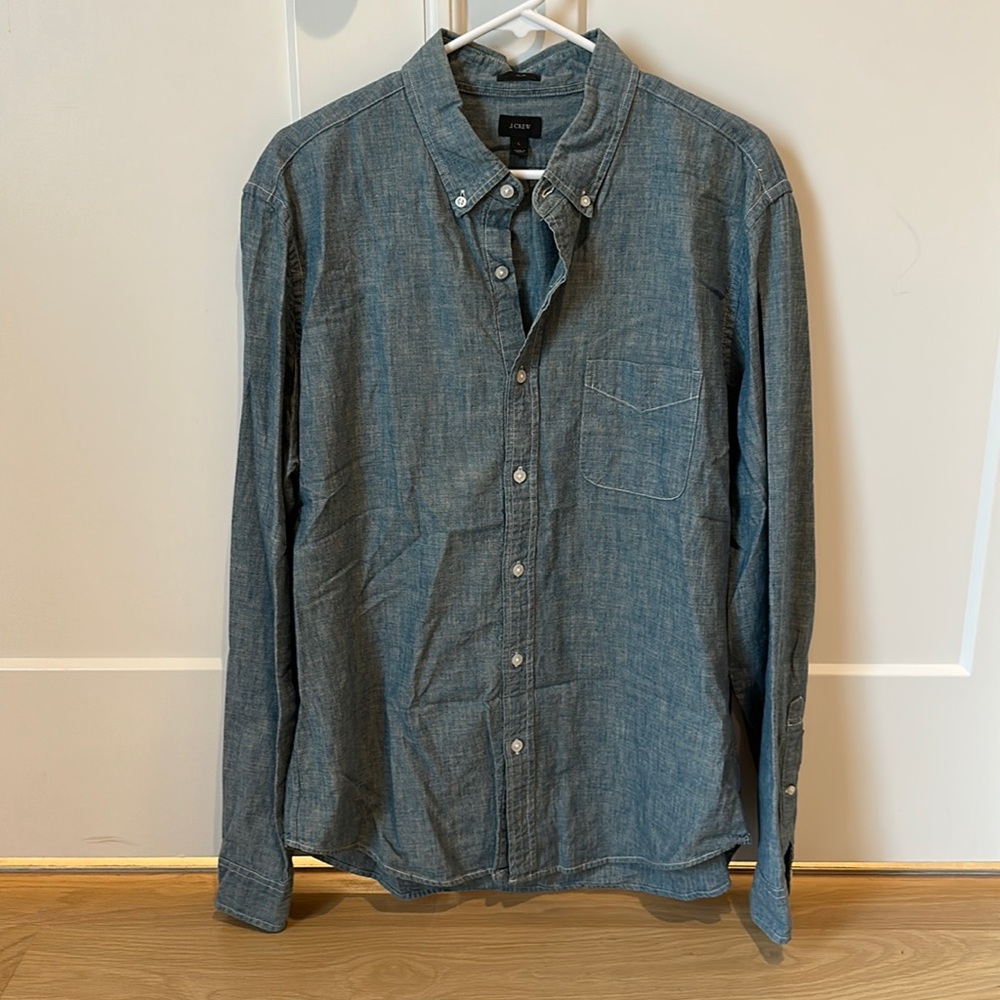 J.crew chambray button down size L